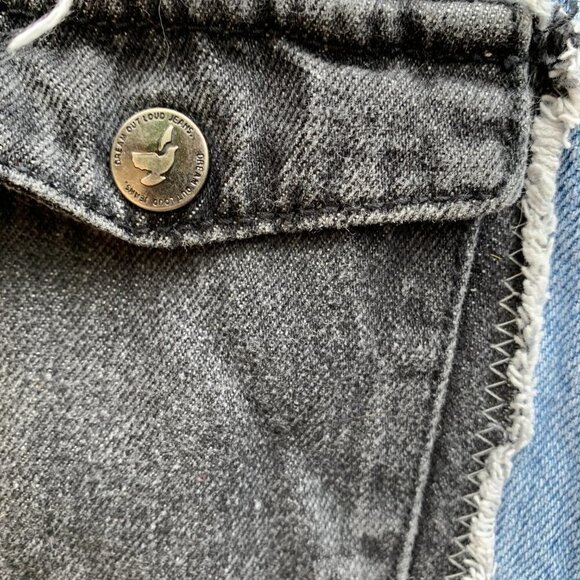 Vintage 2004 Levis Patchwork Jean Jacket Vest Small - Picture 7 of 10